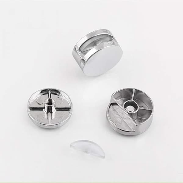 10 stk. zinklegering glasklips spejlklips holder til 4-6 mm glasklemmer (tilbehør inkluderet)
