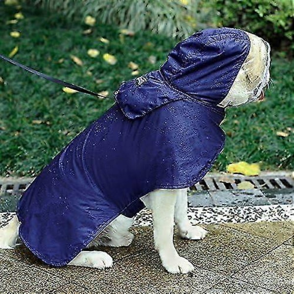 Koira Sadesuoja, Säädettävä Koira Sadesuojatakki Hupullinen Poncho Sadesuojatakki Vedenpitävä Koiratakki Pienille Keskikokoisille Suurille Koirille Blue 3XL