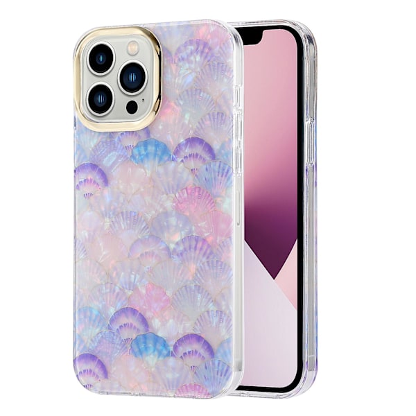 iPhone 13 Pro -kotelo, sähköpinnoitettu linssikehys, PC+TPU IMD -puhelinkuori Y8 Purple Shell