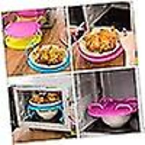 1 stk. køkkenret dampkoger mikrobølgeovn dampkoger bakke mikrobølgeovn rack bakke mikrobølgeovn opvarmning lagdelt baconkoger til mikrobølgeovn mikrobølgeovn baconbakke Pink