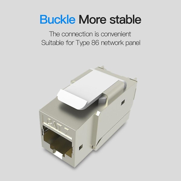 Rj45 Modulaarinen Coupler, Cat7 Cat6 Cat5 Rj45 8p8c Network Keystone Jack Rj45 Socket In-line Coupler Metal Coupler High Shielding Ethernet Coupler Etherne