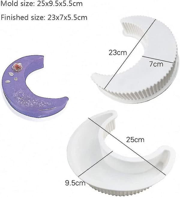 3D Måneformet Silikonkageform, Halvmåne Moonlight Sonata Mousse Kageform Brød Pizza Bageform Køkken Bageudstyr