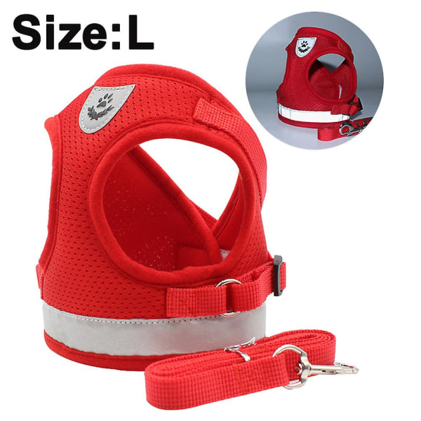 Dog Harness And Leash Set For Walking Cat And Small Dog Harness Soft Mesh Puppy Harness Adjustable Cat Vest Harness With Reflective Strap Comfort
