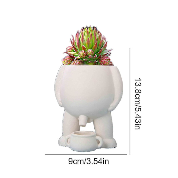 Tissepotte Plante, Tissepotte Til Planter, Tissepotte, Blomsterpot Sjov Vase Hjem black