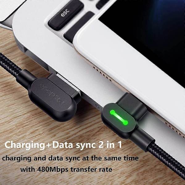 Usb-kaapeli, mcdodo Usb Usb -kaapeli, 90 asteen oikea kulma nopea latauskaapeli