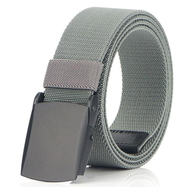Nylon Fabric Belt Cut to Fit Men's Military Belts with Flip Buckle for Father's Day Gift 120cm, Light Gray1 Light Gray1