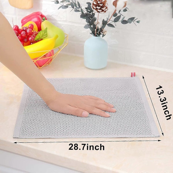 6-pack 100% Bomulls Terry Handdukar Köksdisk Rengöring Hängande Slinga Light gray 34*73cm