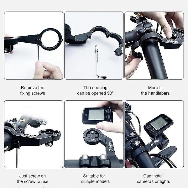 Cykelcomputer Holder Forlængelsesstativ Bjerg- og Landevejscykel Stopur Fastgjort Sæde GPS Forlængelsesstativ Lille G+s1 Forlængelsesstativ S1 bracket with logo