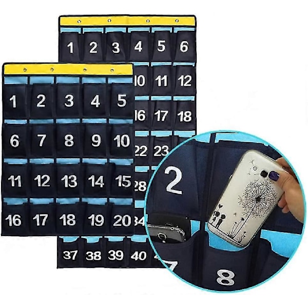 Nummerert Organizer Klasserom Lommediagram For Mobiltelefoner Kalkulatorer Holdere 20 Pockets