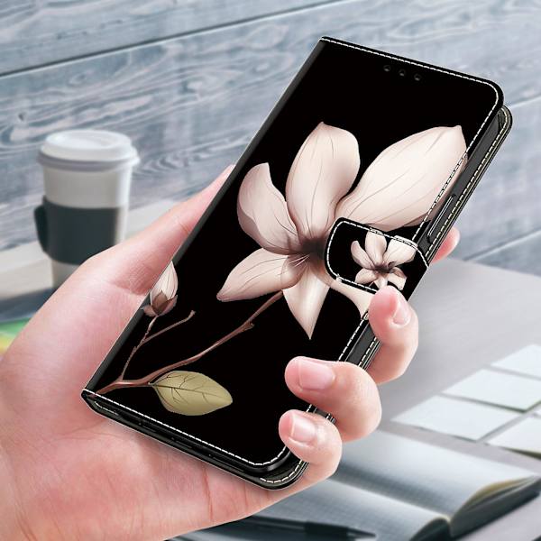 För Motorola Moto G84 5g Läderfodral Tryckt 3d Mönster Stativ Stötsäkert Telefonskal Pink Flower