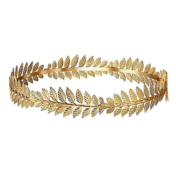 Grekisk Gudinna Huvudband Kostym Guld Blad Gren Hårband Krona Bröllop Brud Huvudbonad