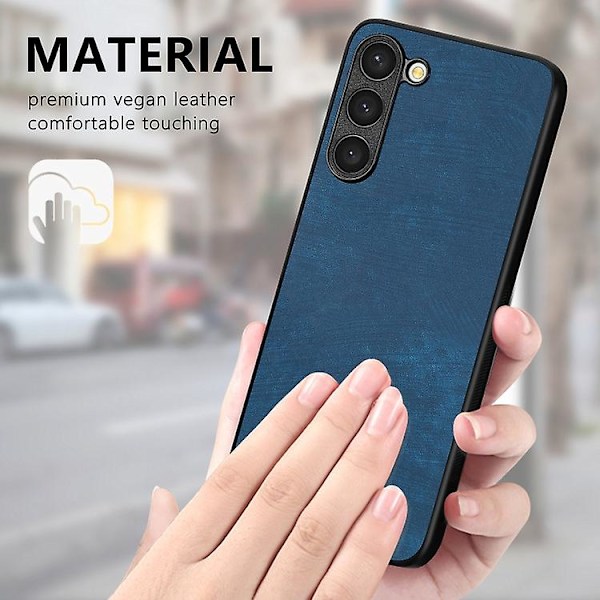 Til Samsung Galaxy S20 Fe Vintage Læder PC Bagside Cover Mobiltelefon Etui Blue