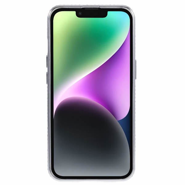 Skyddande skal för iPhone 14 med strassdekor i TPU, smalt telefonskal Silver