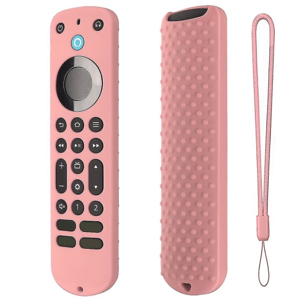 Silicone Sleeve Case-shell Anti-slip Cover For Alexa Voice Remote Impact-proof Pink