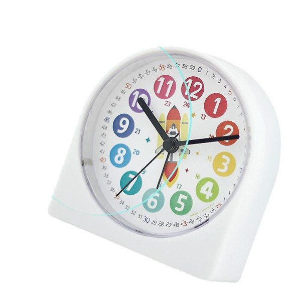 Children's Alarm Clock, Learning Electronic Clock, Mute Bedroom Bedside Alarm, 4 Inch Digital Alarm Clock, Cute Cartoon Luminous Clock (rocket)