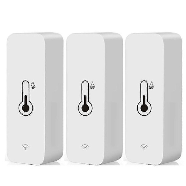 3x Tuya Wifi Temperatur- och Luftfuktighetssensor Inomhus Termometer Hygrometer -GSL