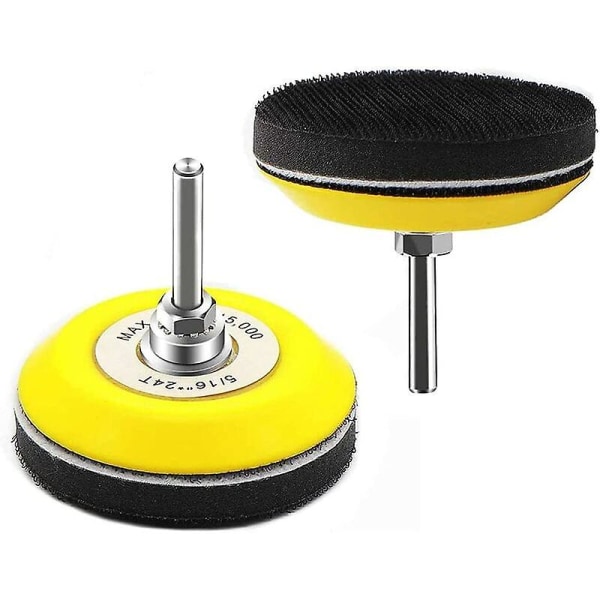 Pack 3 Inch Hook & Loop Sanding Pads For Sanding Discs With 6.mm Shank For Drill