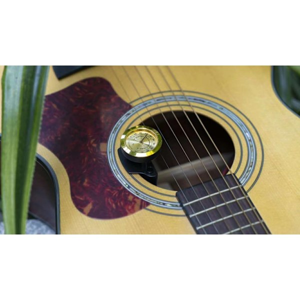 2-i-1 Gitarr Luftfuktare Hygrometer Temperaturhygrometer för Akustisk Gitarr Ukulele Violinspelare (Batterifri)