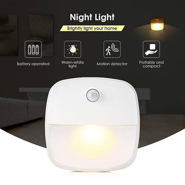 1/3stk Bevægelsessensor Lys LED Natlys White light x1