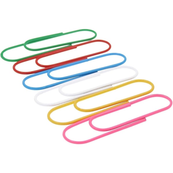 Super Large Paper Clip, Vinyl Coating, 180 Pieces Of 10cm Color Classified Giant Paper Clip, Used For Documents, Paper, Office Supplies