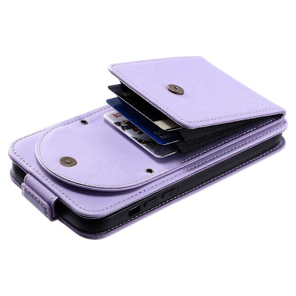 Til Samsung Galaxy A34 5G Etui Vertikal Flip Kort Taske Telefon Cover med Stropper Style C