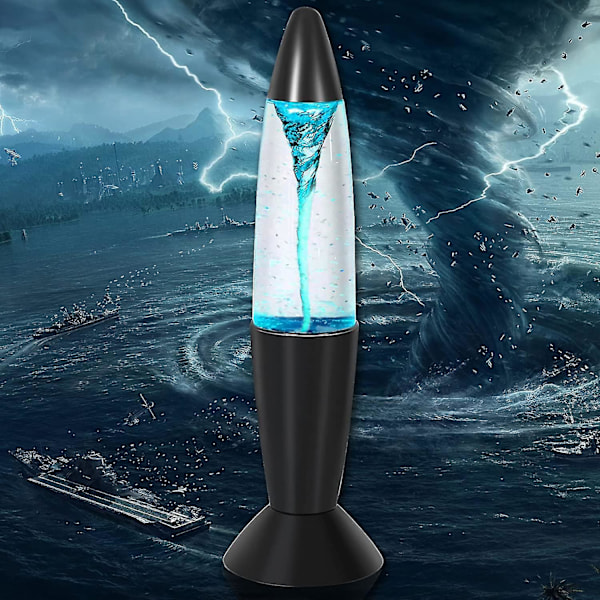 Lava Lampe, 14\" LED Tornado Lampe, Farverig Skiftende Vortex Lampe Til Voksne Og Børn USB Kabel/Batteri Køl