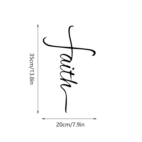 Kors Metall Väggskylt Konst Kors Metall Tro Kors Heminredning Vägghänge