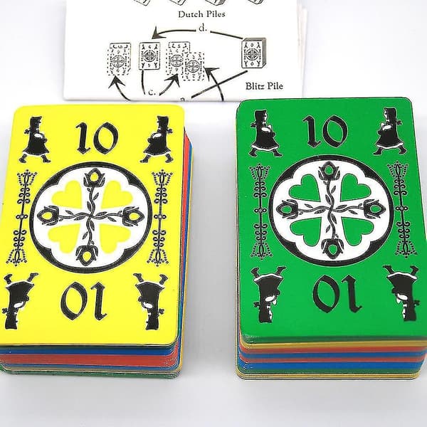 Dutch Blitz Dutch Blitz Basic Plus Utvidet Familiepartyspillkort Partyspillkort Spill Blue Extended Version