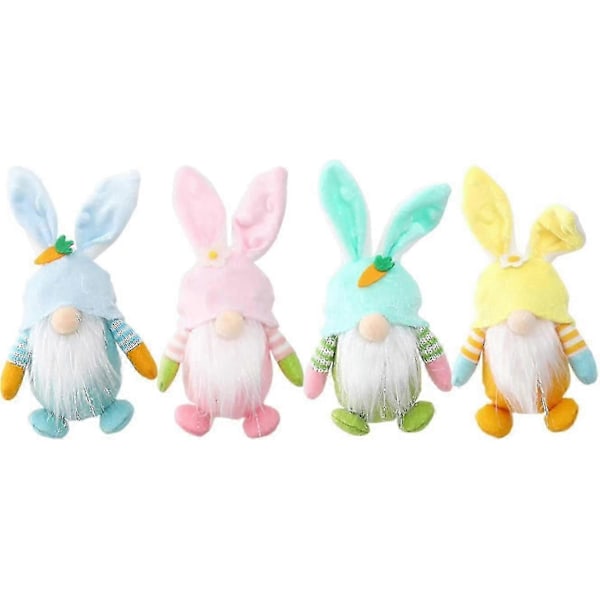 Påsk Gnome Plysch Vår Gnomes Påskdekorationer För Hemmet Påskhare Gnome Med Påskägg Påskdekor Handgjord Gnome Ansiktslös Plyschdocka -4