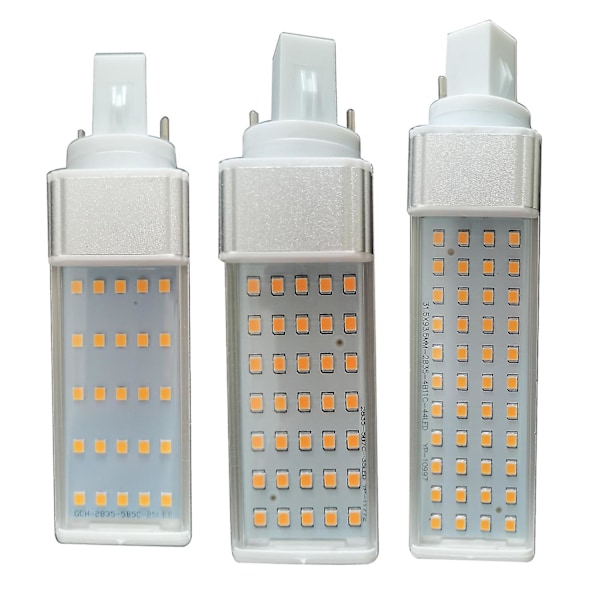 5/9/7W E27/G24/G23 2700/6500K 2835 Vaakasuuntainen pistotulppa LED-maissilamppu Spottivalo 7W