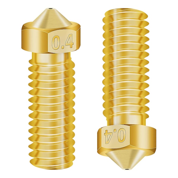 3D-printerdeler Ekstruderdyse Messing Kobber Hotend Dyser 30 stk 0,2/0,3/0,4/0,6/0,8/1,0 mm for Creality CR-6 SE 3D-printer 1,75 mm Filament 6 stk Rengjør