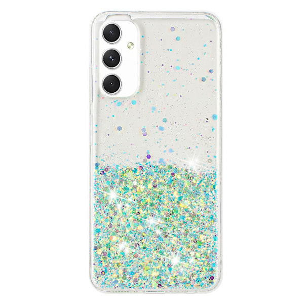 For Samsung Galaxy A05s 4G Luminous Phone Cover Epoxy Glitter Sparkle TPU Phone Case Green