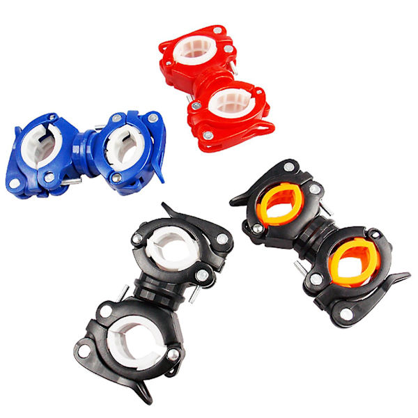 Universal cykellampa fäste hållare 360 graders rotation lampa klämma klämma Blue White