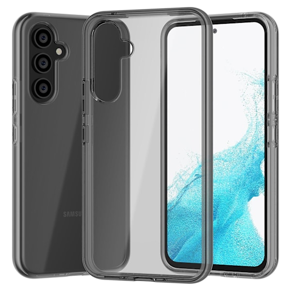 Til Samsung Galaxy A54 5g Transparent Telefon Cover Hybrid Hard Pc Soft Tpu Anti-scratch Beskyttende Cover Transparent Grey