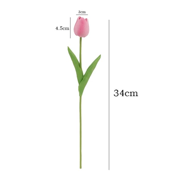 10-delt DIY Forårs Tulip Kunstig Blomsterarrangement Sæt white