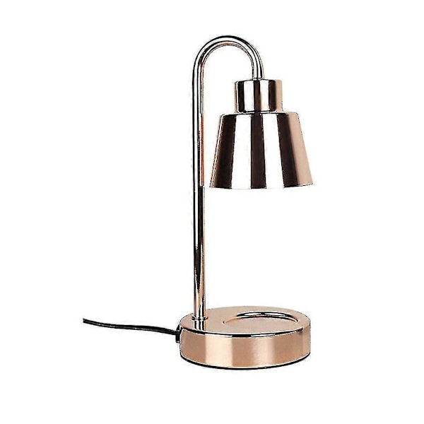 Elektrisk Stearinlysfusion Bordlampe Retro Stearinlysvarmelampe Sikker Stearinlysfusion Varmer Lys Dæmpningskontakt Til Soveværelsesdekoration Black Gold