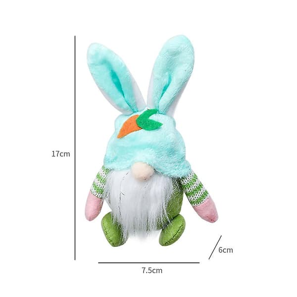 Påskkanin-tomte Plyschdocka Heminredning Påskpynt Green