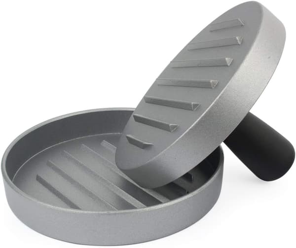 Non-stick burgerpresse, burgerform hamburgerpresse bakeformsett for BBQ-grill, Ø 12 cm