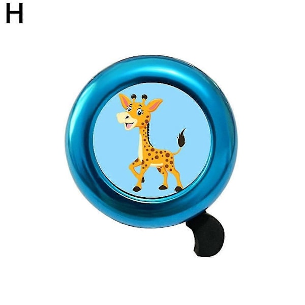 Kovaääninen lasten polkupyörän kello pyöräilyrengas turvavaroitus pyörän hälytyskello metalli Blue giraffe