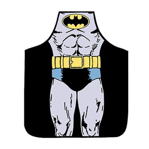 Unisex-aikuisille sopiva uutuuskokin esiliina juhliin, illalliselle, grilliin ja keittiöön Batman