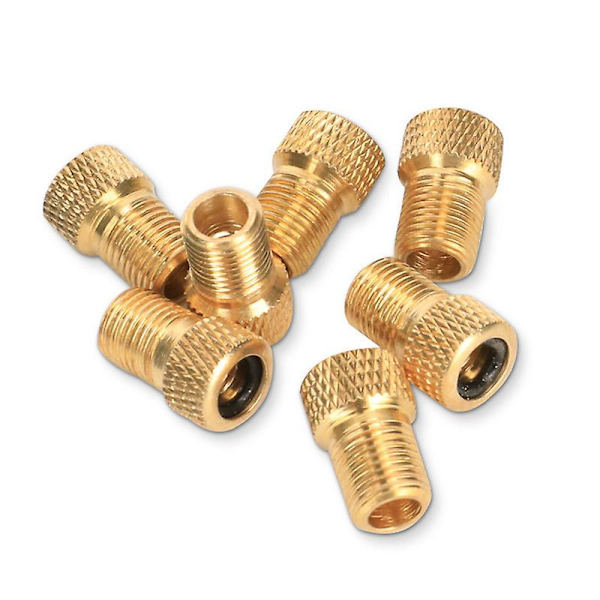 Mässing Presta Ventiladapter Konvertera Presta till Schrader Pumpa