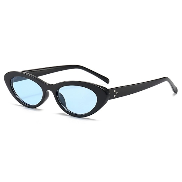 Wrap Around Muoti Aurinkolasit Polarisoitu Soikea Aurinkolasit Miehille Naisille Trendikkäät Nopeat Soikeat Tummat Futuristiset Aurinkolasit Varjostimet Lasit Silmälasit (keltainen L Black frame transparent blue film