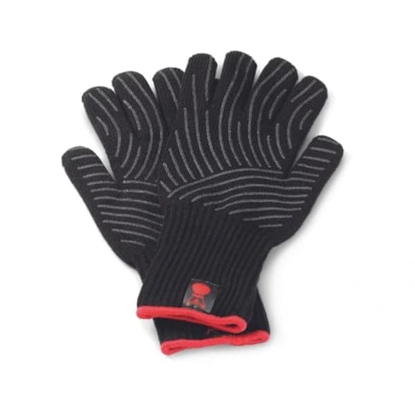Premium BBQ-handsker, 1 par, Kevlar-blanding, højtemperaturbestandig - sort og blå.