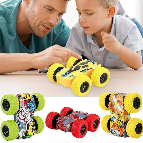 Mini-inertiaauton lelut lapsille törmäysautomaattinen kääntö kaksisuuntainen juoksuauton lelu pojille ja tytöille hauskat interaktiiviset lelut Style-A Red