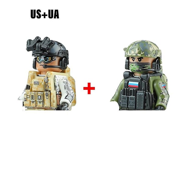 Militära byggklossar Soldatfigurer Gåvor Leksaker Vapen Gevär Special Force SWAT Arm Väst Hjälm Explosionssäkra kläder MOC   Fingerfärdighetsspel seal--1PCS