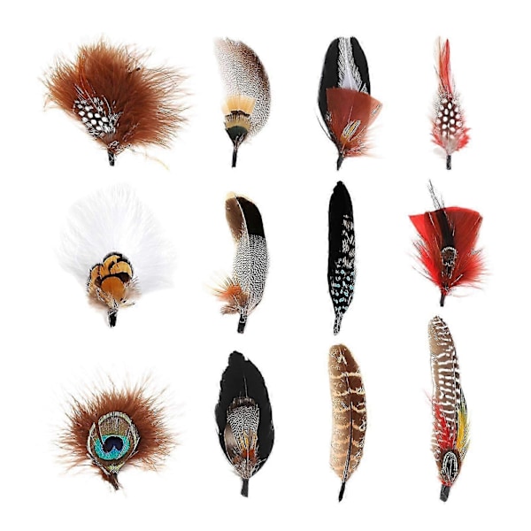 Hattfjädrar Blandade Fjädrar Mode Cowboyhatt Fjäder Hantverksfjädrar för Fedora Dekor DIY Centerpieces Hantverkstillbehör Style C