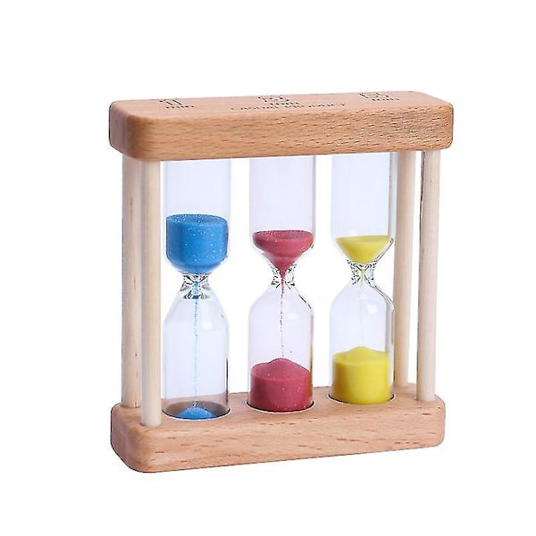 Timglas, 1+3+5 minuters miniatyr trä timglas klocka kreativ sanddekoration