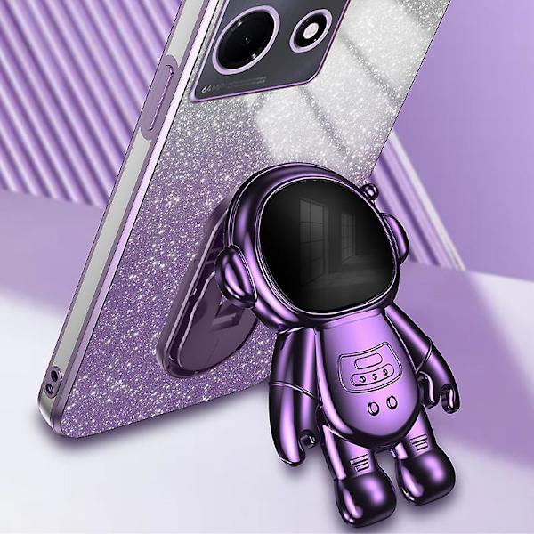 För Transsion Infinix Note 30 VIP 5G Fodral Kickstand Galvanisering PC+TPU Telefonfodral Purple