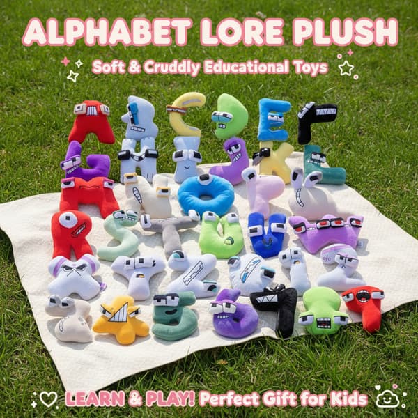 Alphabet Lore Bogstav Plyslegetøj / Pyntepude / Udstoppede Figur J color
