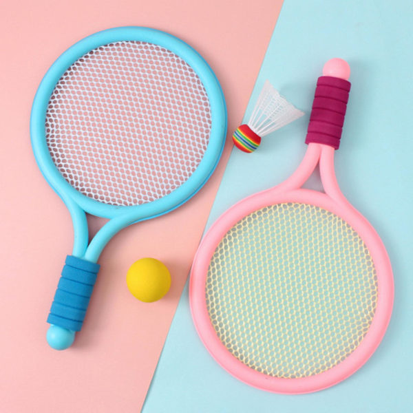 Badminton-maila, liukumaton, urheiluvoimaharjoittelu, lasten badminton-maila, vanhemman ja lapsen peli ulkotiloihin Blue